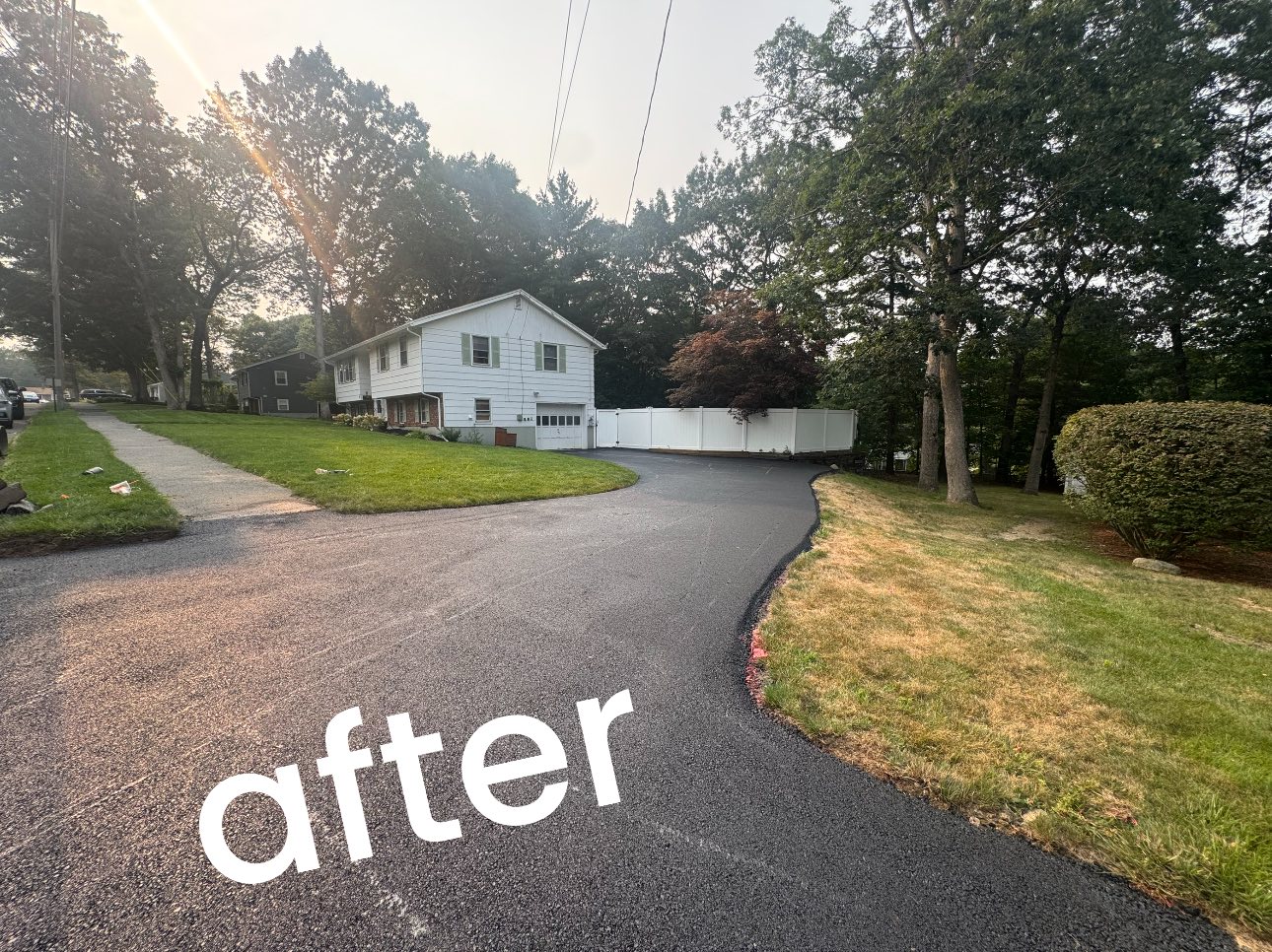 Beautiful completed driveway installation