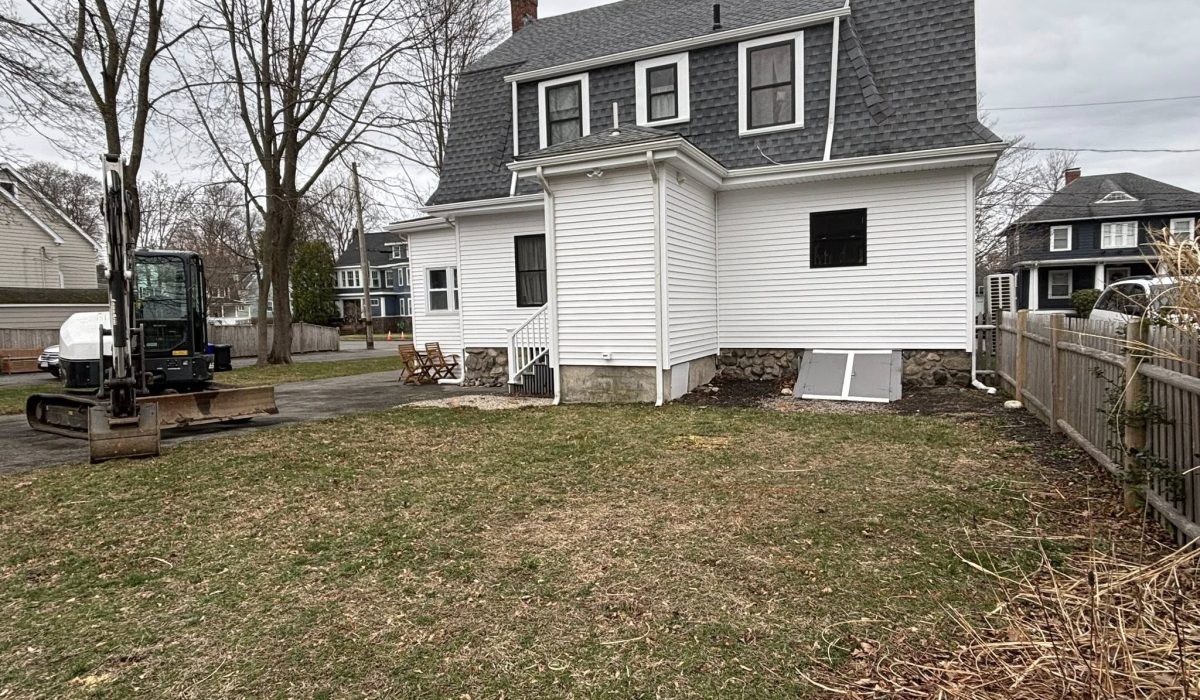 Professional residential landscaping and yard preparation project designed to improve curb appeal and outdoor property appearance