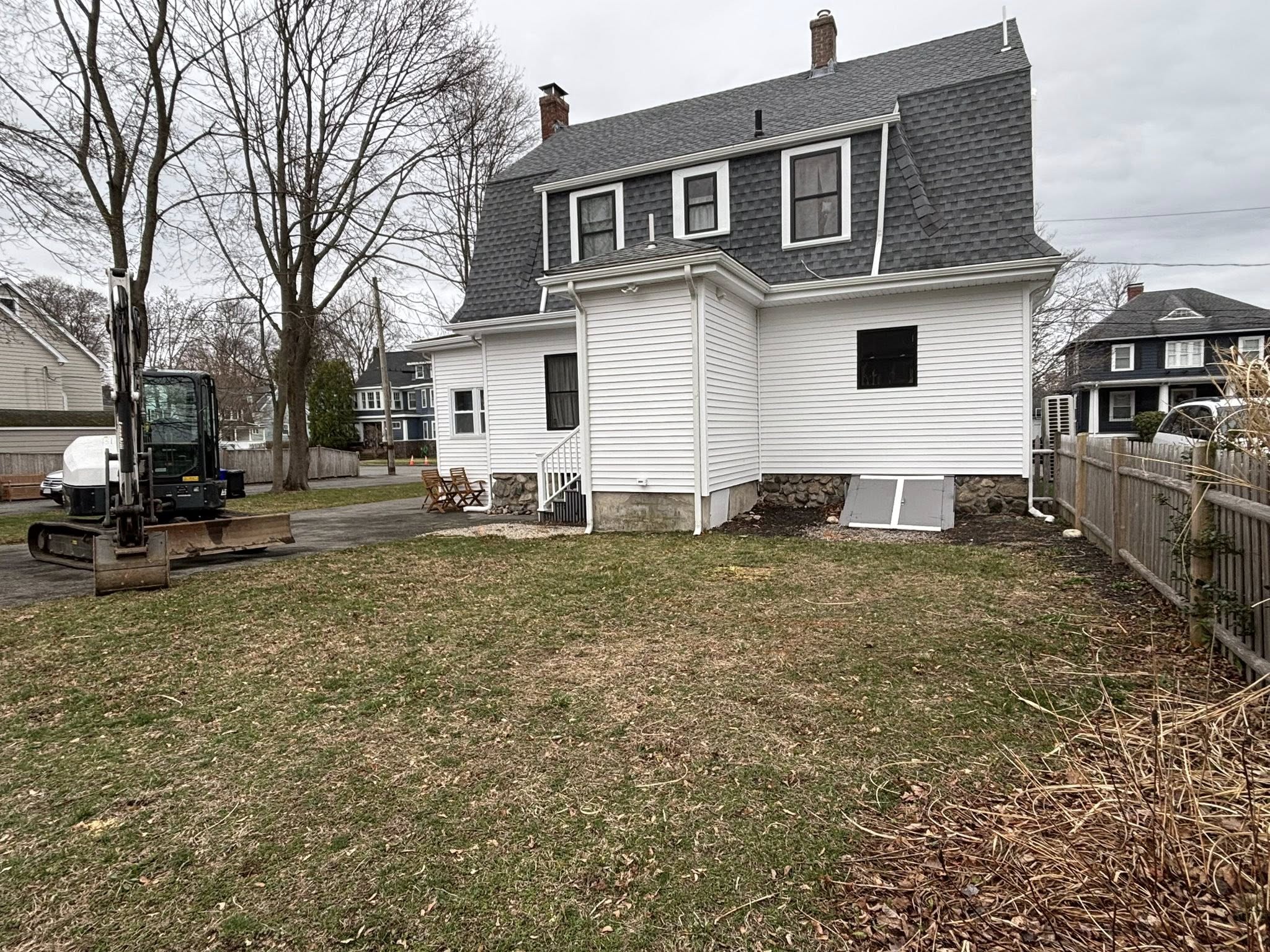 Professional residential landscaping and yard preparation project designed to improve curb appeal and outdoor property appearance