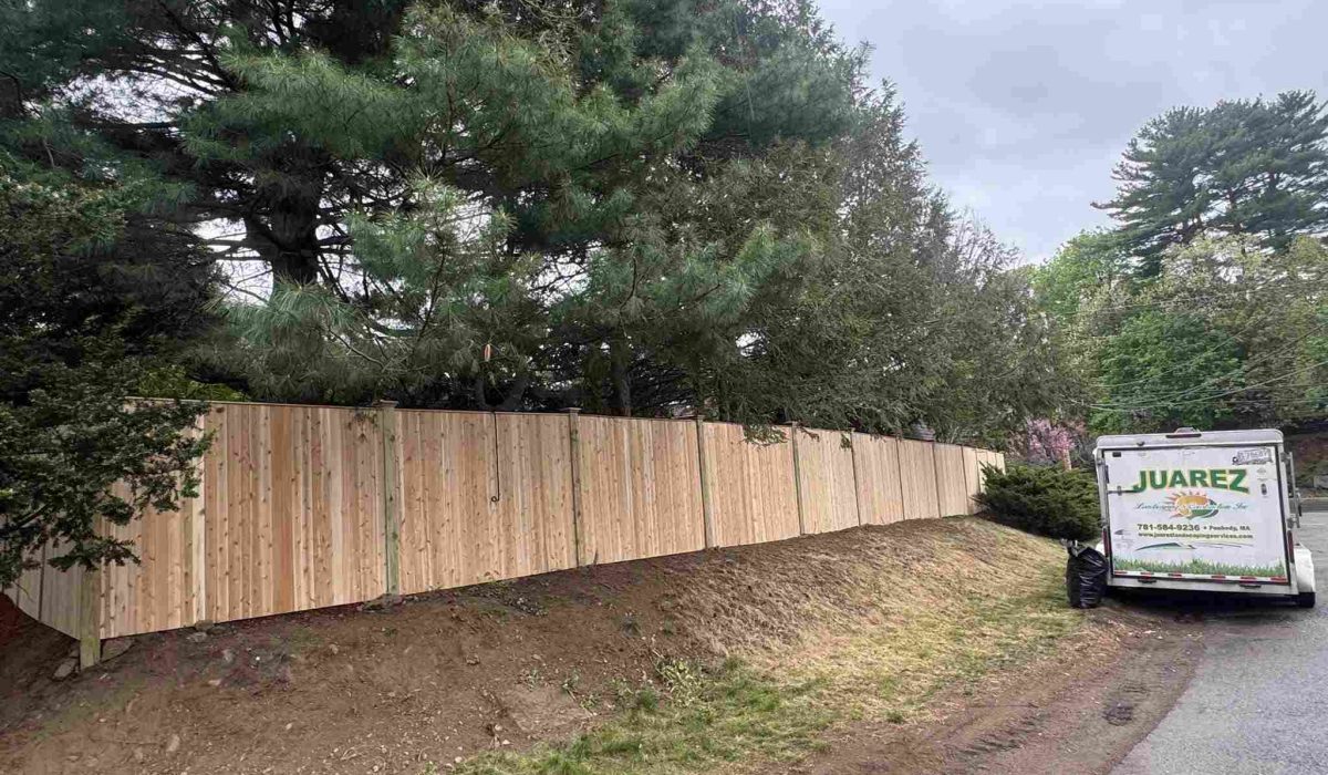 wood fence installation around trees peabody ma Wood Fence Installation Around Trees in Peabody, MA