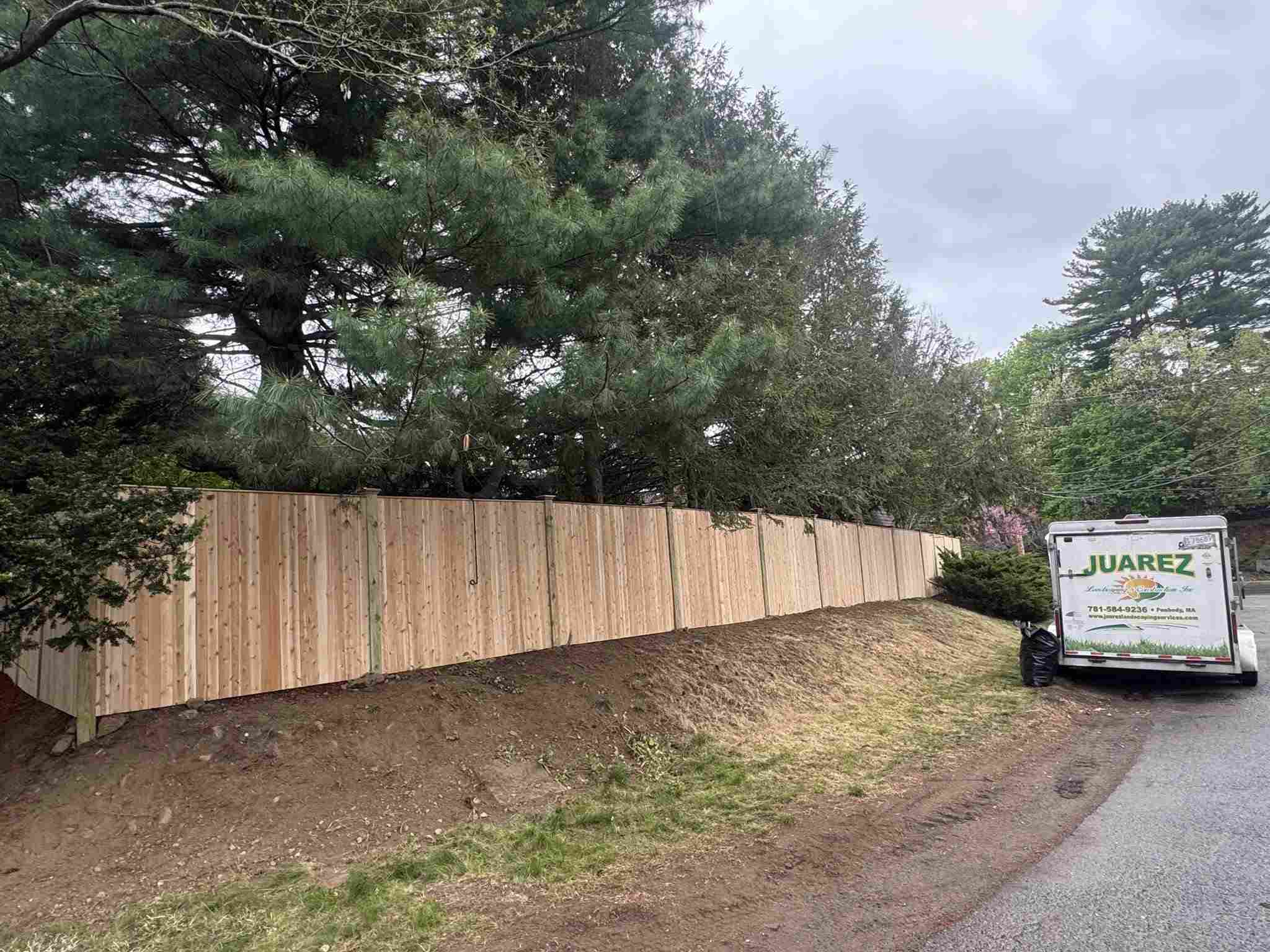 wood fence installation around trees peabody ma Wood Fence Installation Around Trees in Peabody, MA